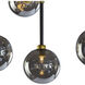 Deimos LED 45 inch Smoke Grey Chandelier Ceiling Light, Large